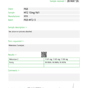 Alternative view of Melanotan 2 - 10mg